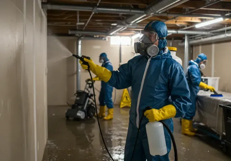 Basement Sanitization and Antimicrobial Treatment process in Palenville, NY